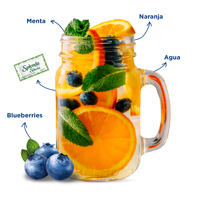 Infusión de naranja y blueberry