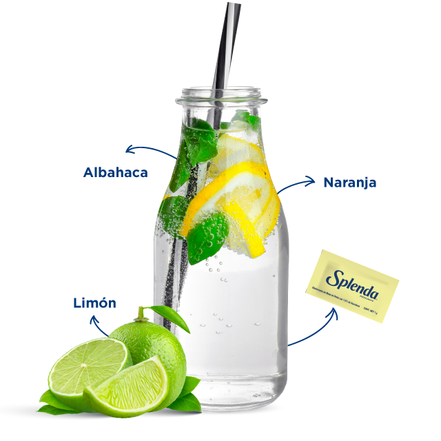 Agua de citricos con endulzanre Splenda líquido