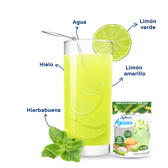 Agua de limón con hierbabuena Splenda