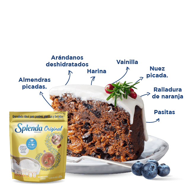 fruit cake endulzado con Splenda