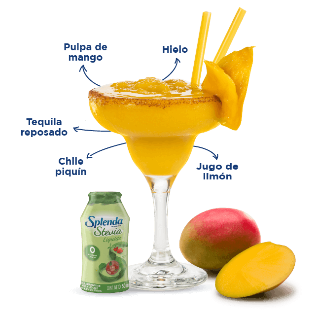 Cóctel margarita de mango